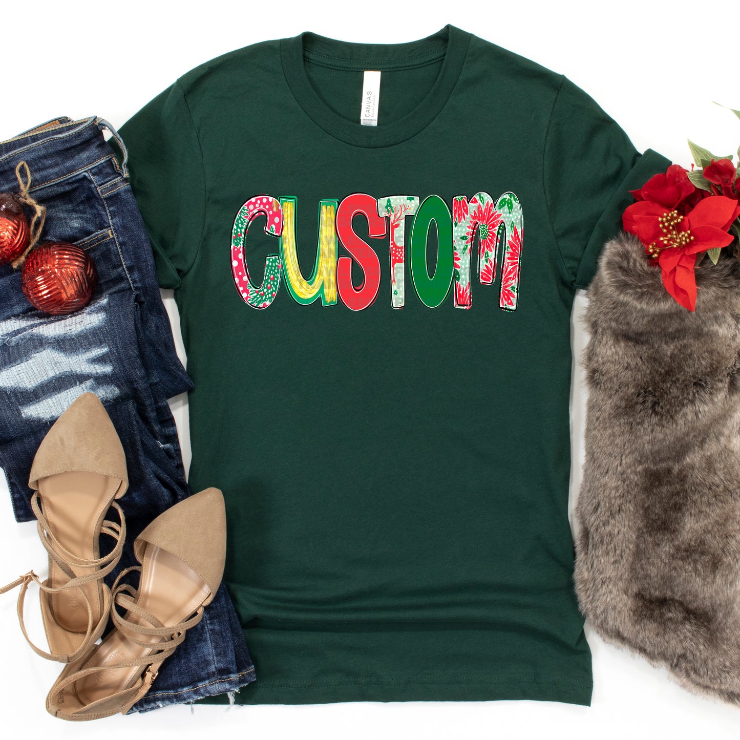 Custom Personalized Christmas Time Alpha Pack DTF Transfer