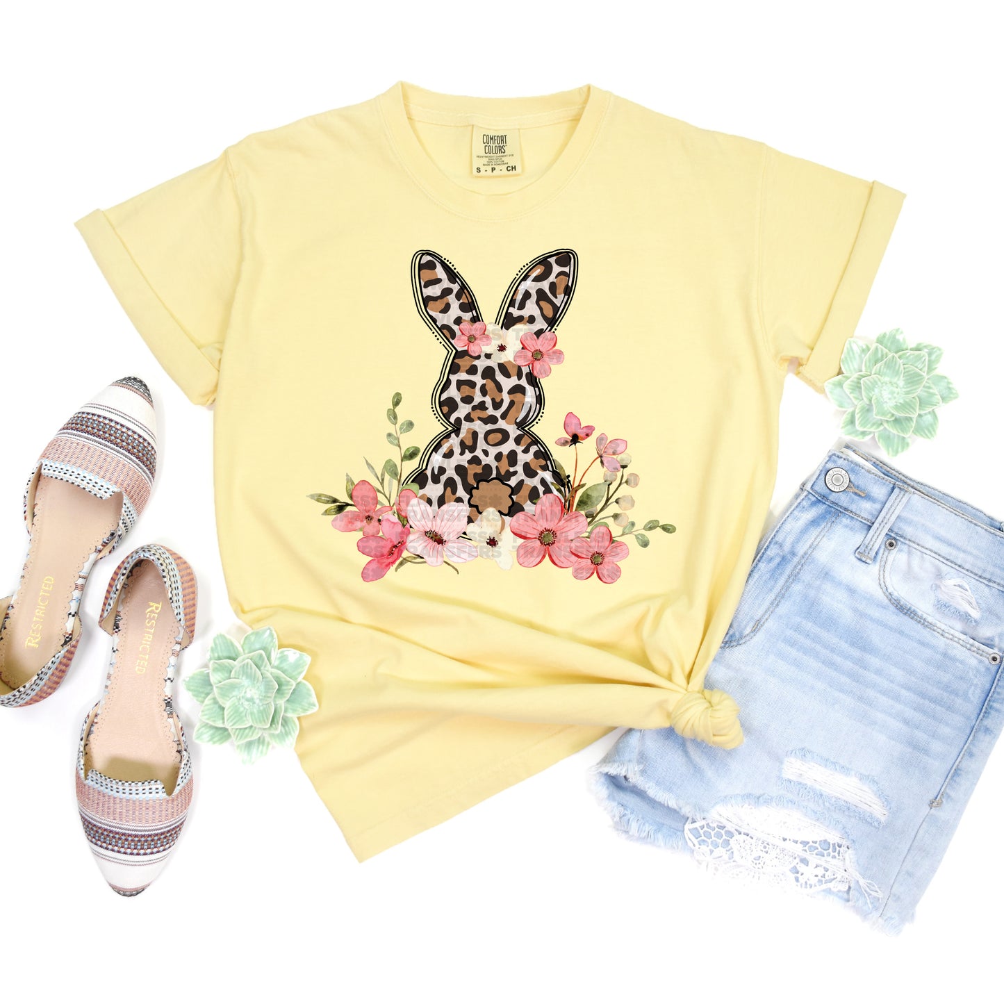 Easter Bunny Leopard Floral #0001 DTF Transfer