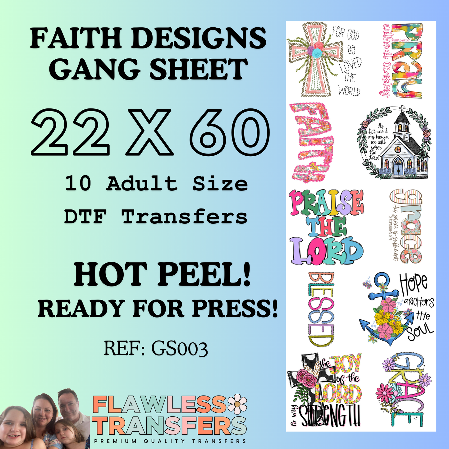 Faith Gang Sheet Bundle #GS003