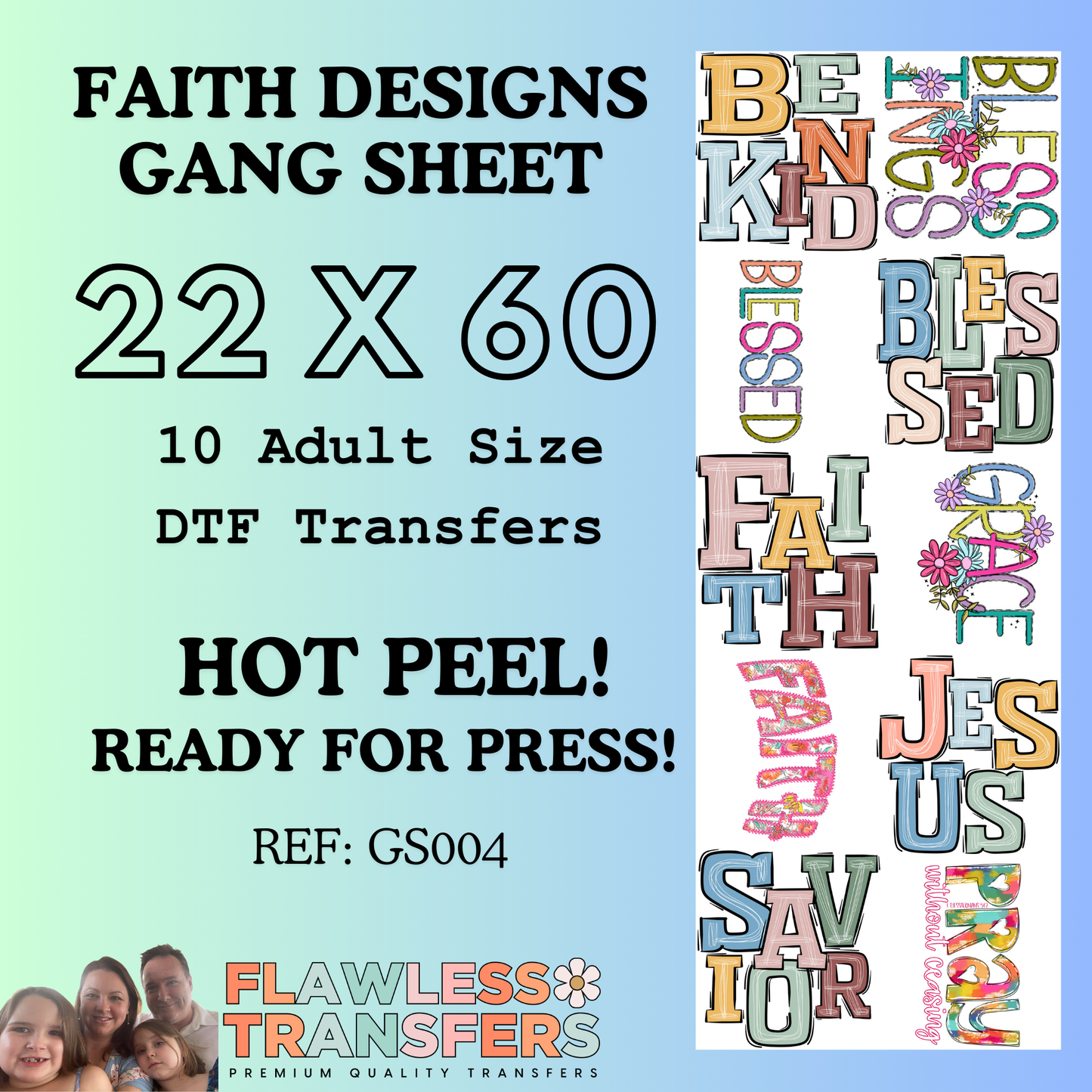 Faith Gang Sheet Bundle #GS004