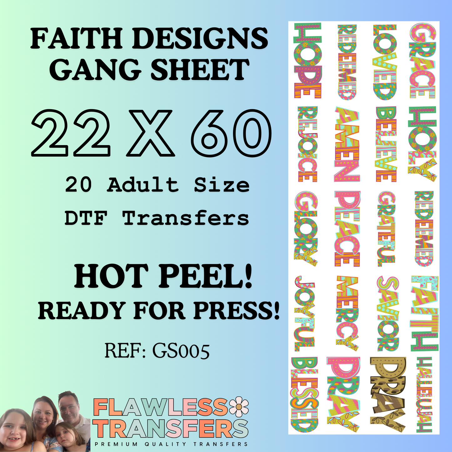 Faith Gang Sheet Bundle #GS005