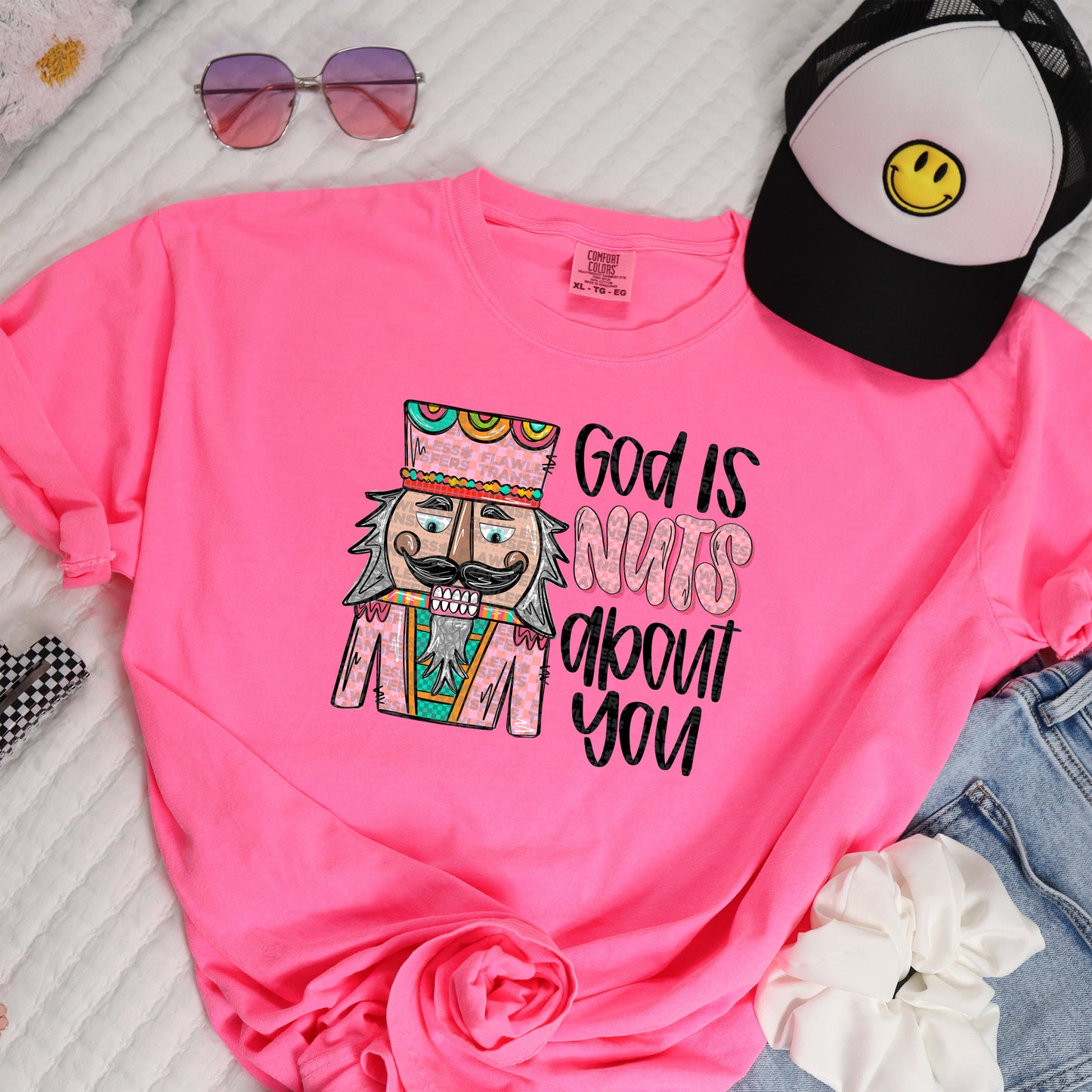 God Is Nuts About You Nutcracker DTF Transfer