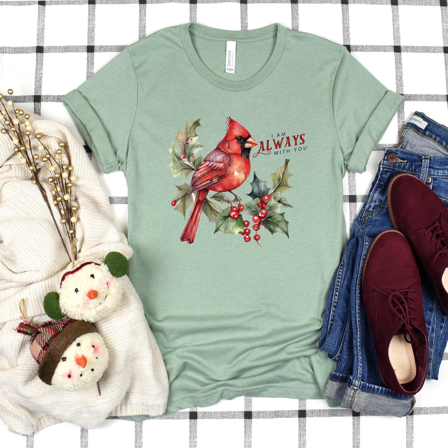 I Am Always With You - Red Cardinal - Design 2 DTF Transfer