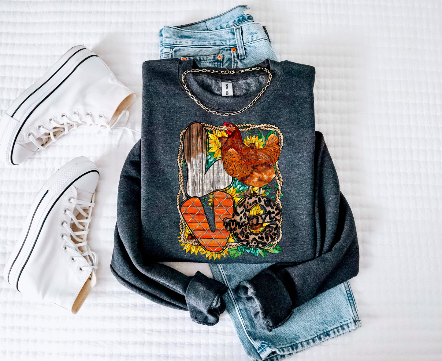 Love Farm Chicken #1039 - DTF Transfer