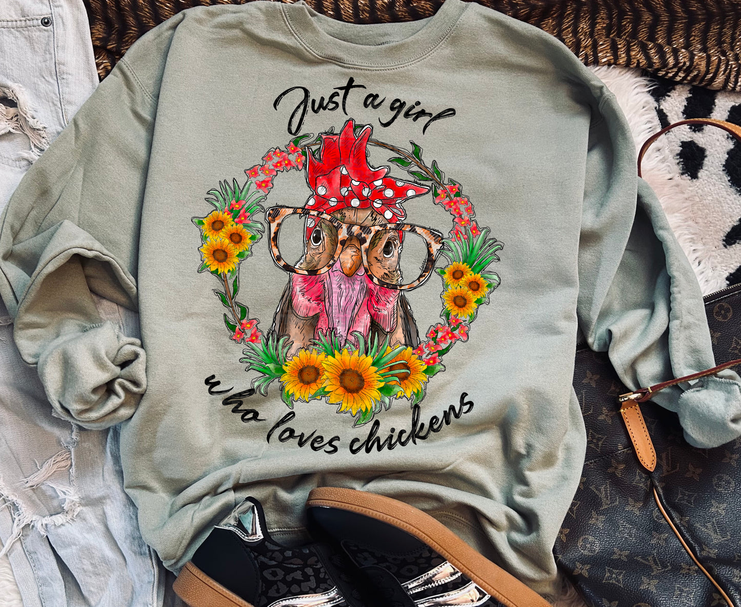 Just a Girl Who Loves Chickens #1040 - DTF Transfer