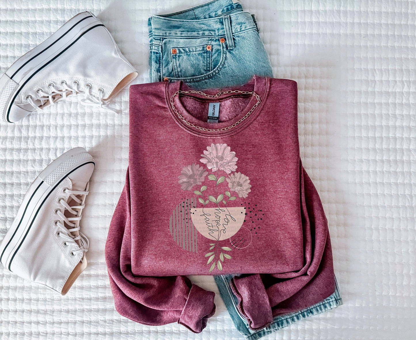 Faith Love Hope Floral #1035 - DTF Transfer