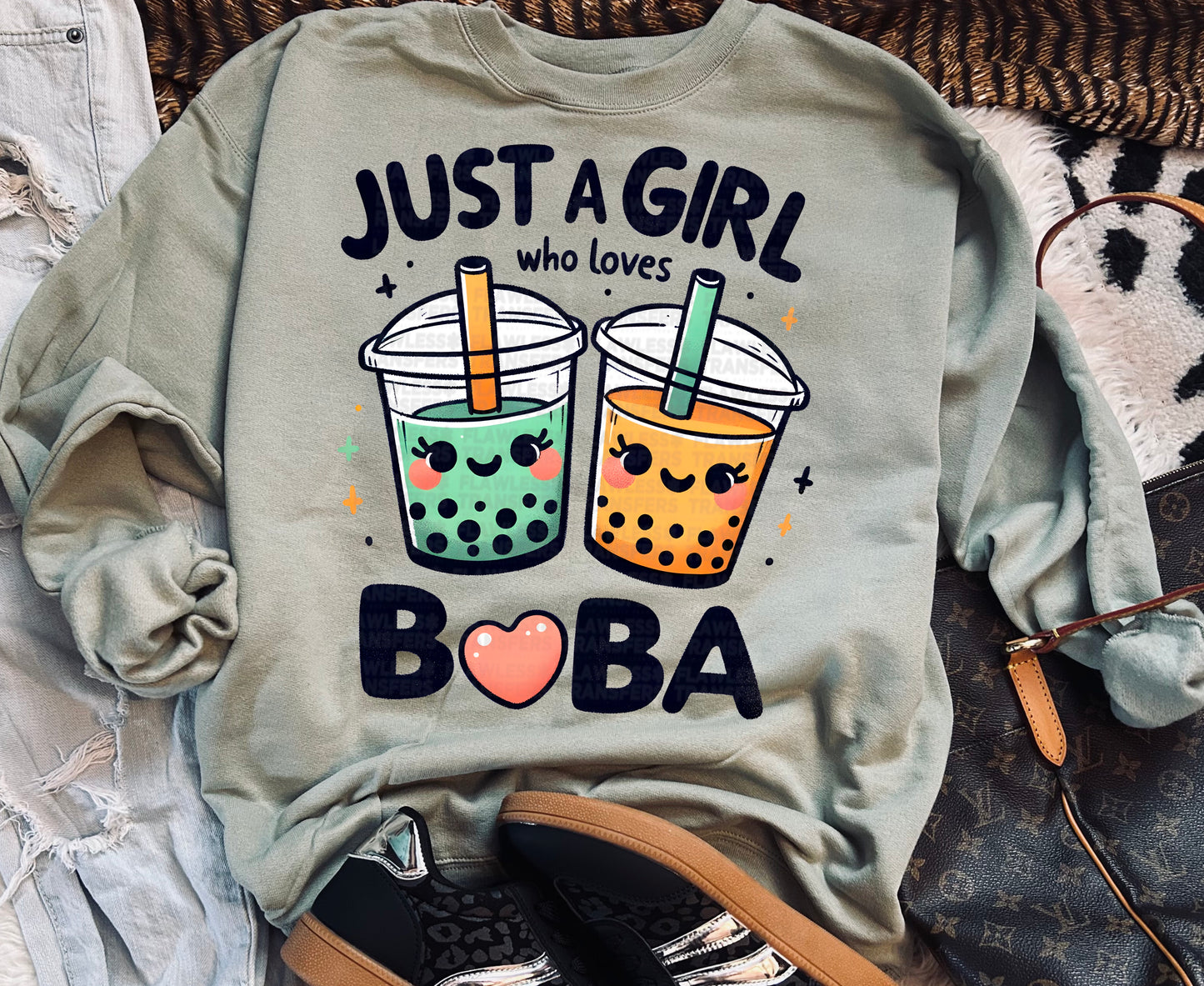 Just A Girl Who Loves Boba #1059 - DTF Transfer
