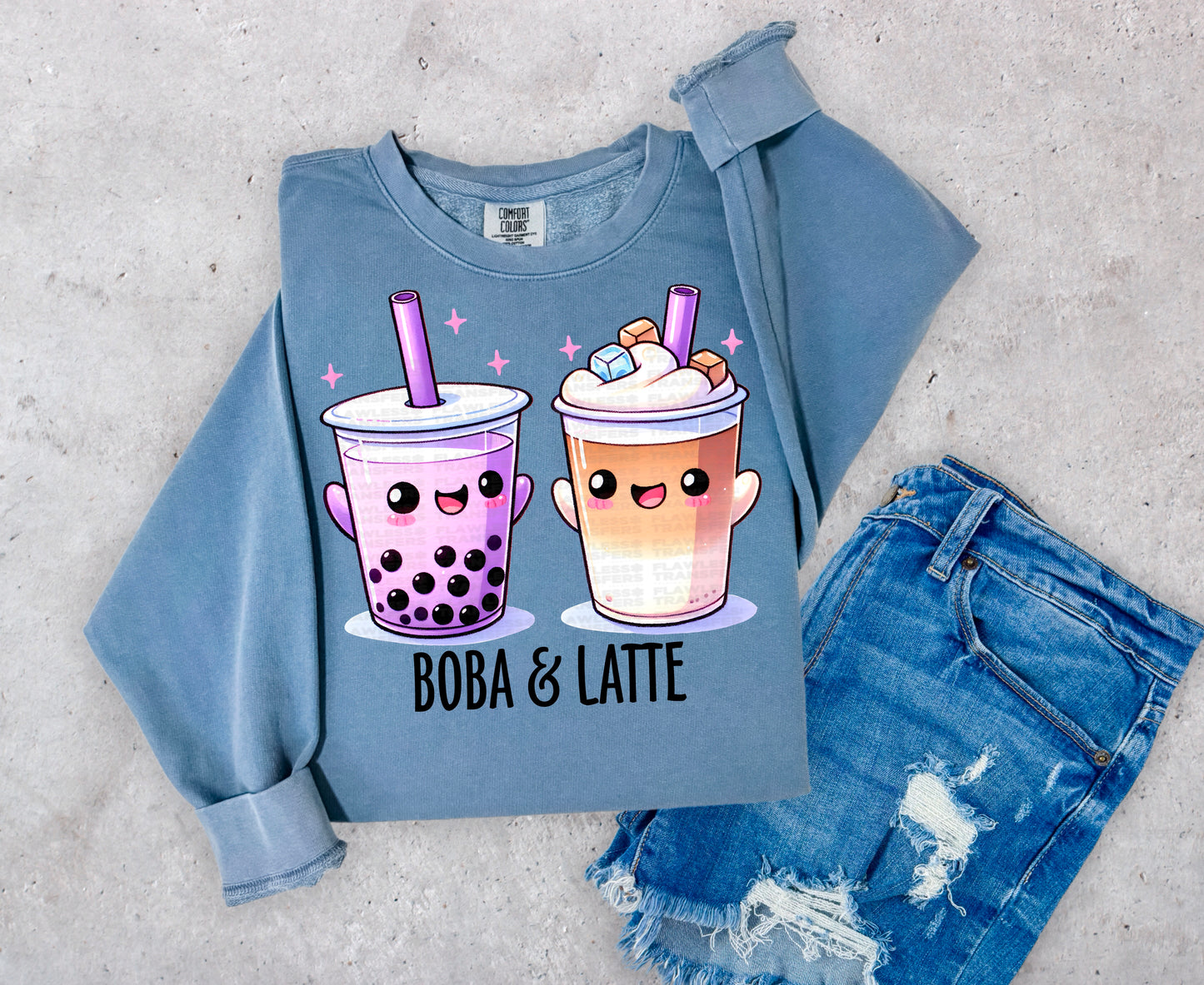 Boba & Latte #1054 - DTF Transfer