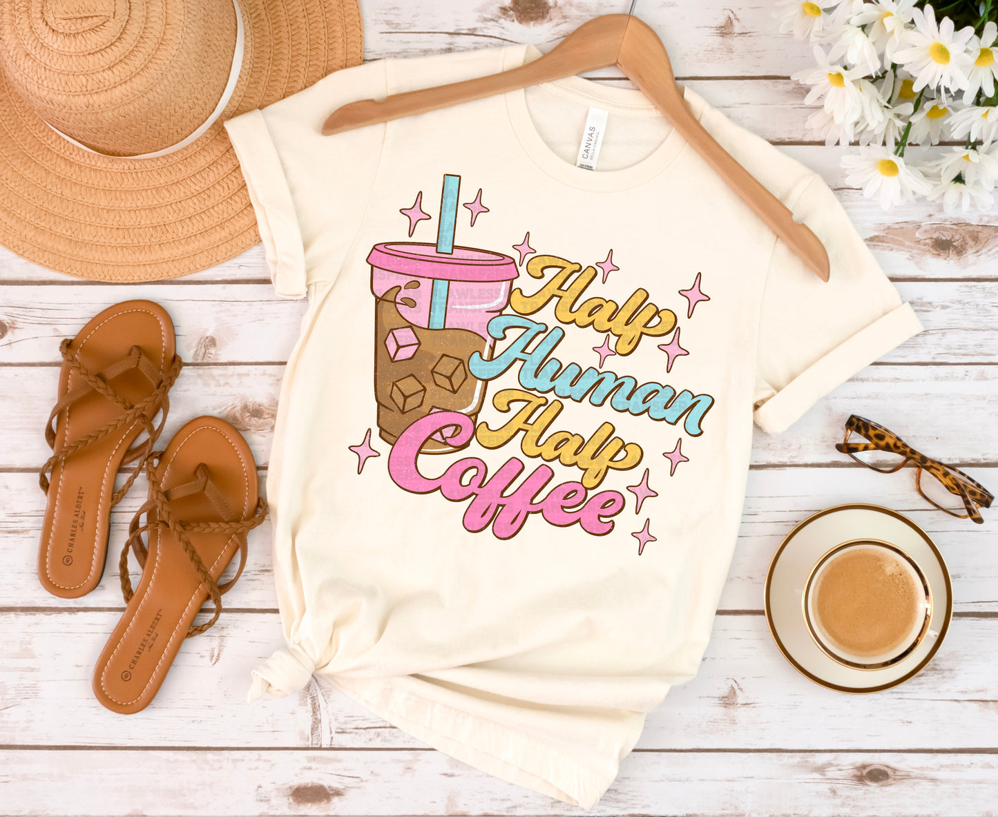 Half Human Half Coffee #1018 - DTF Transfer