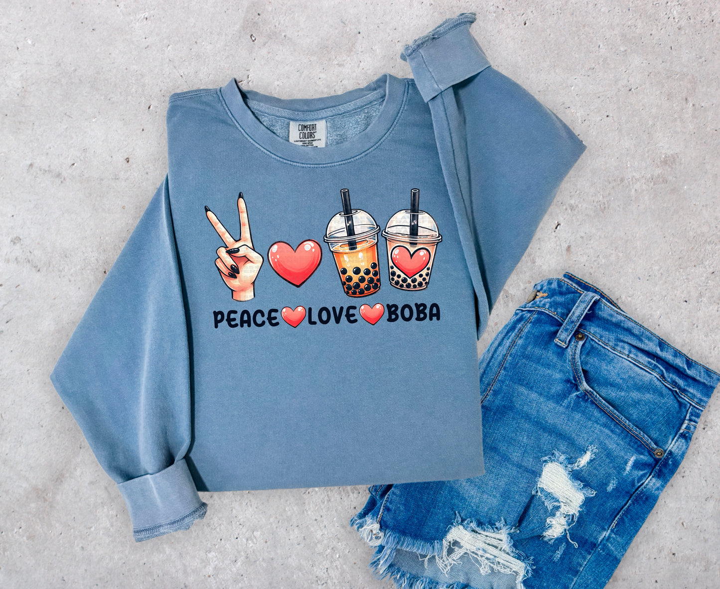 Peace Love Boba #1042 - DTF Transfer