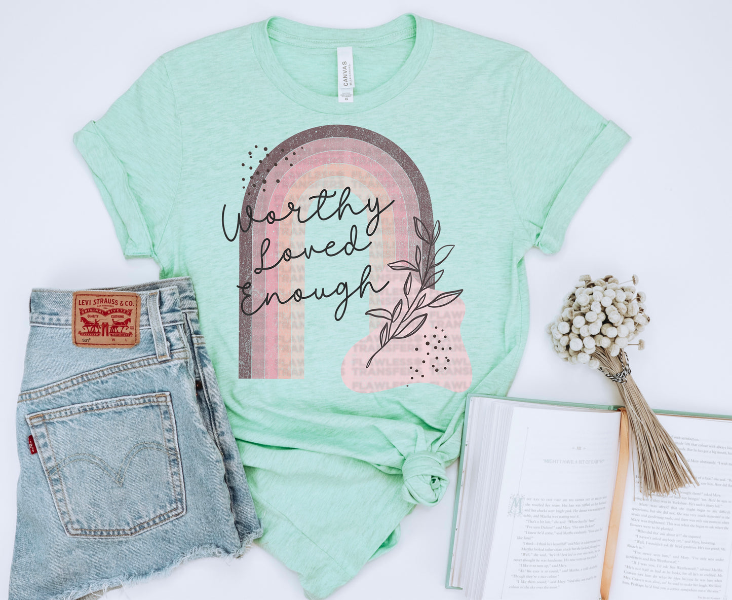 Worthy Loved Enough Rainbow #1214 - DTF Transfers