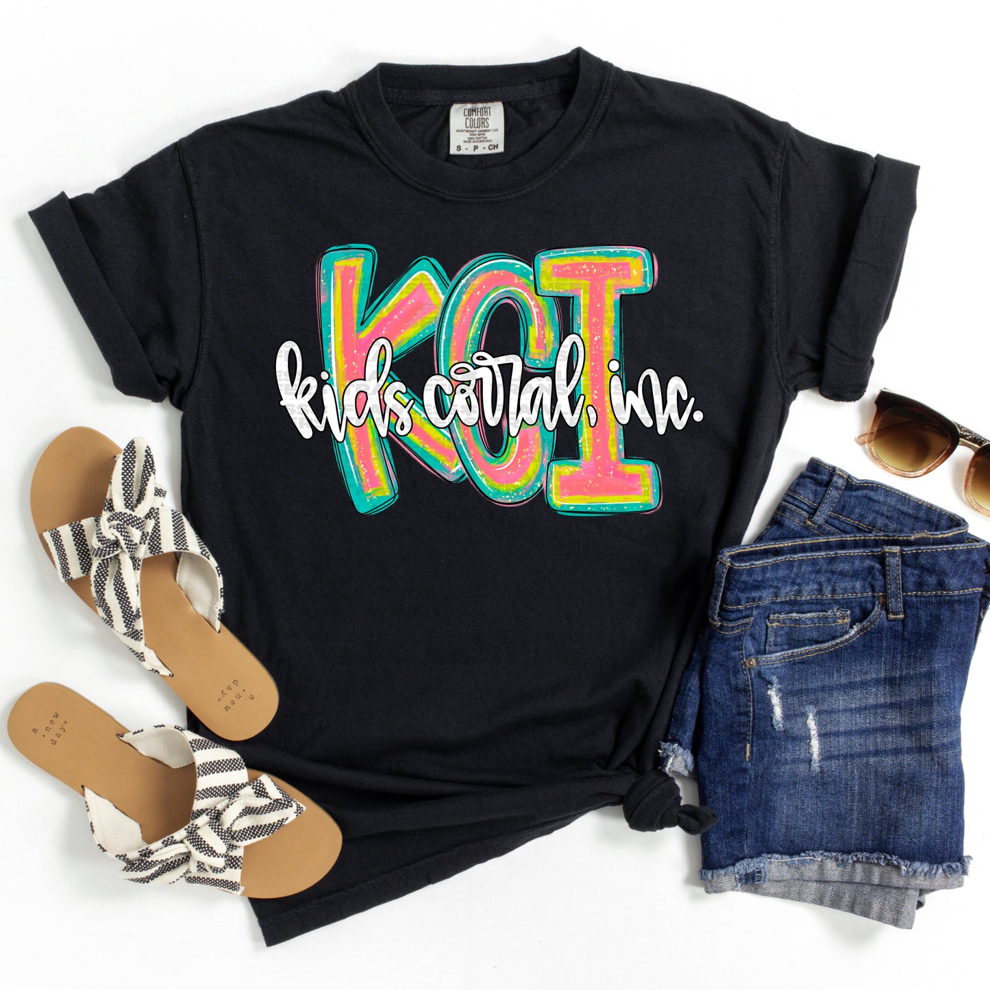 KCI Kids Corral Inc Colorful Smeary Paint Handlettered DTF Transfer