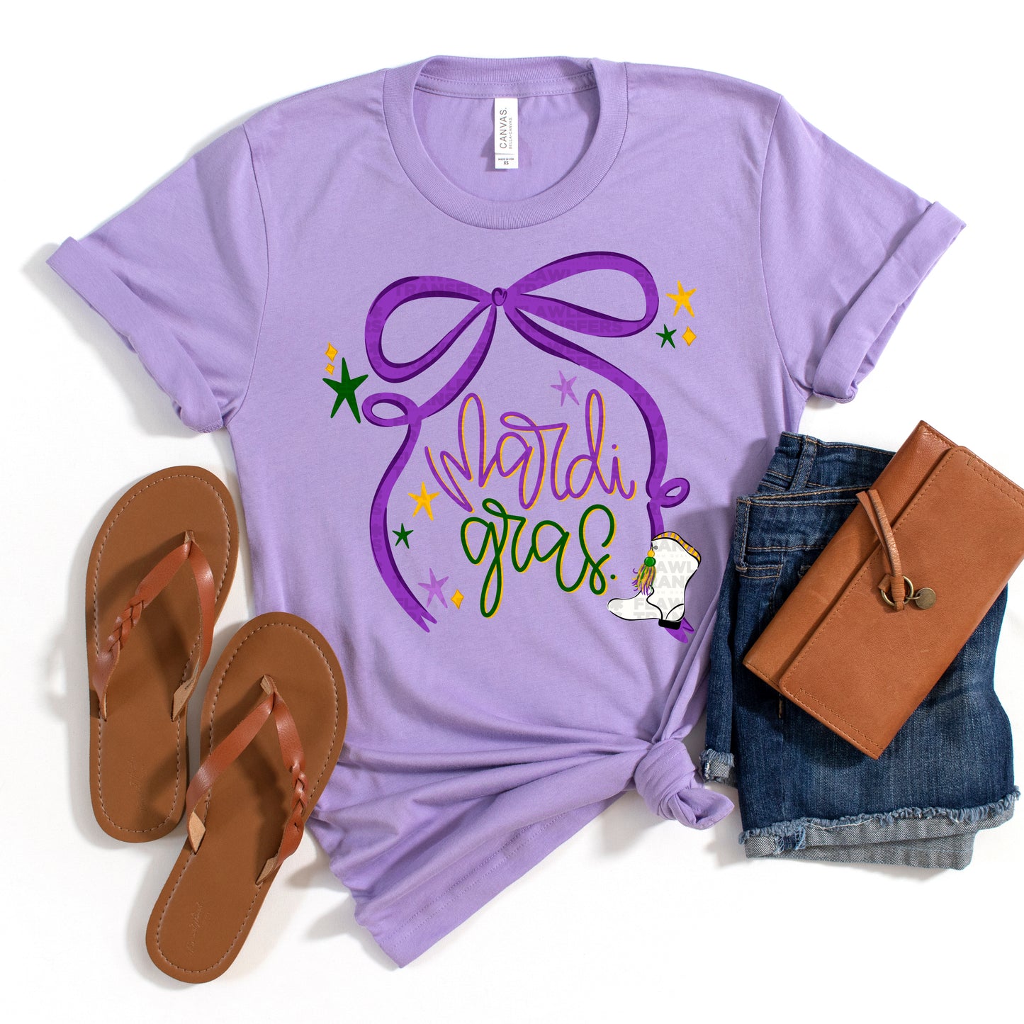 Mardi Gras Coquette Bow #3067 DTF Transfer