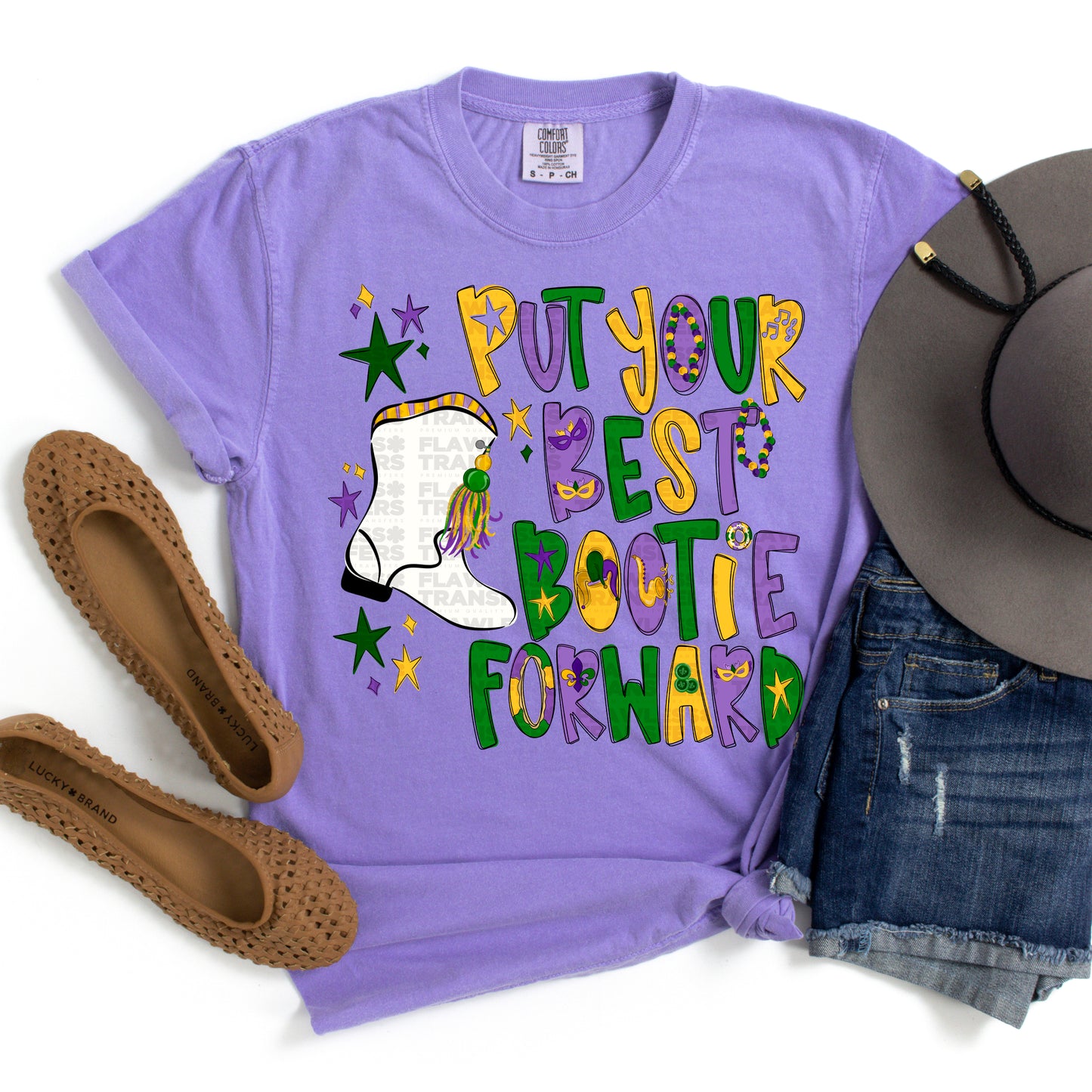 Put Your Best Bootie Forward No Glitter #2972 DTF Transfer