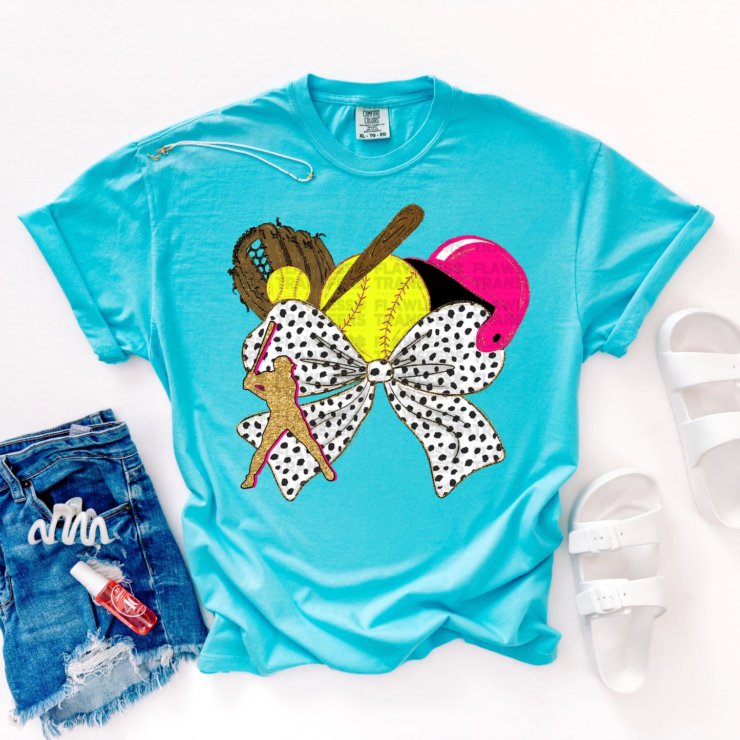 Softball Coquette Bow #3038 DTF Transfer