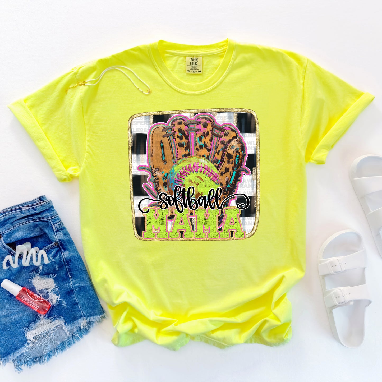 Softball Mama Glove #3042 DTF Transfer