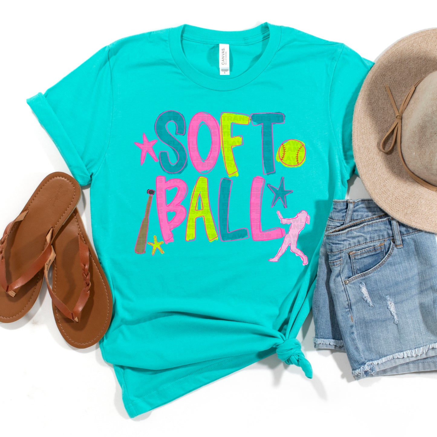 Softball Vibrant #3044 DTF Transfer