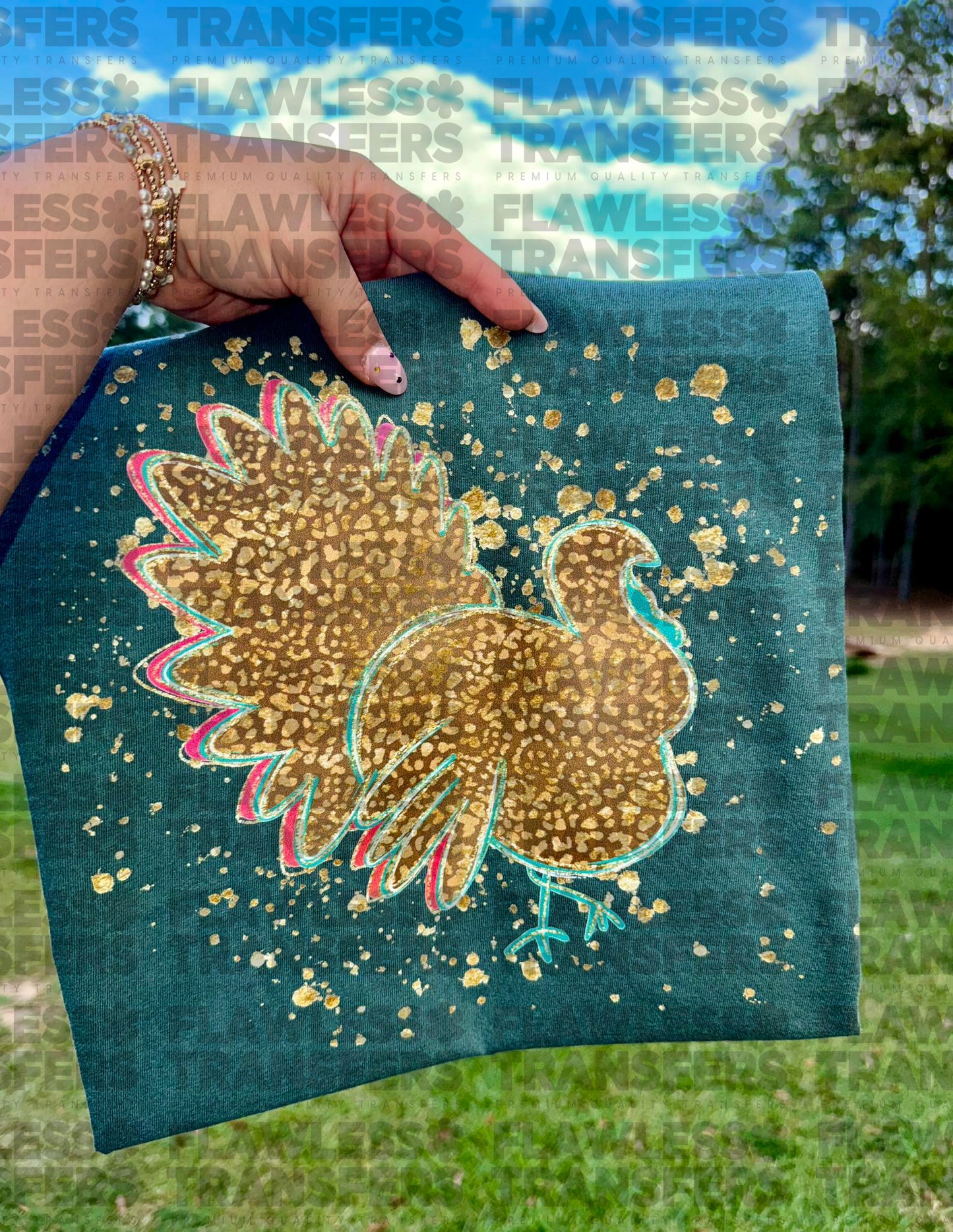 Turkey Leopard Print #2667 DTF Transfer