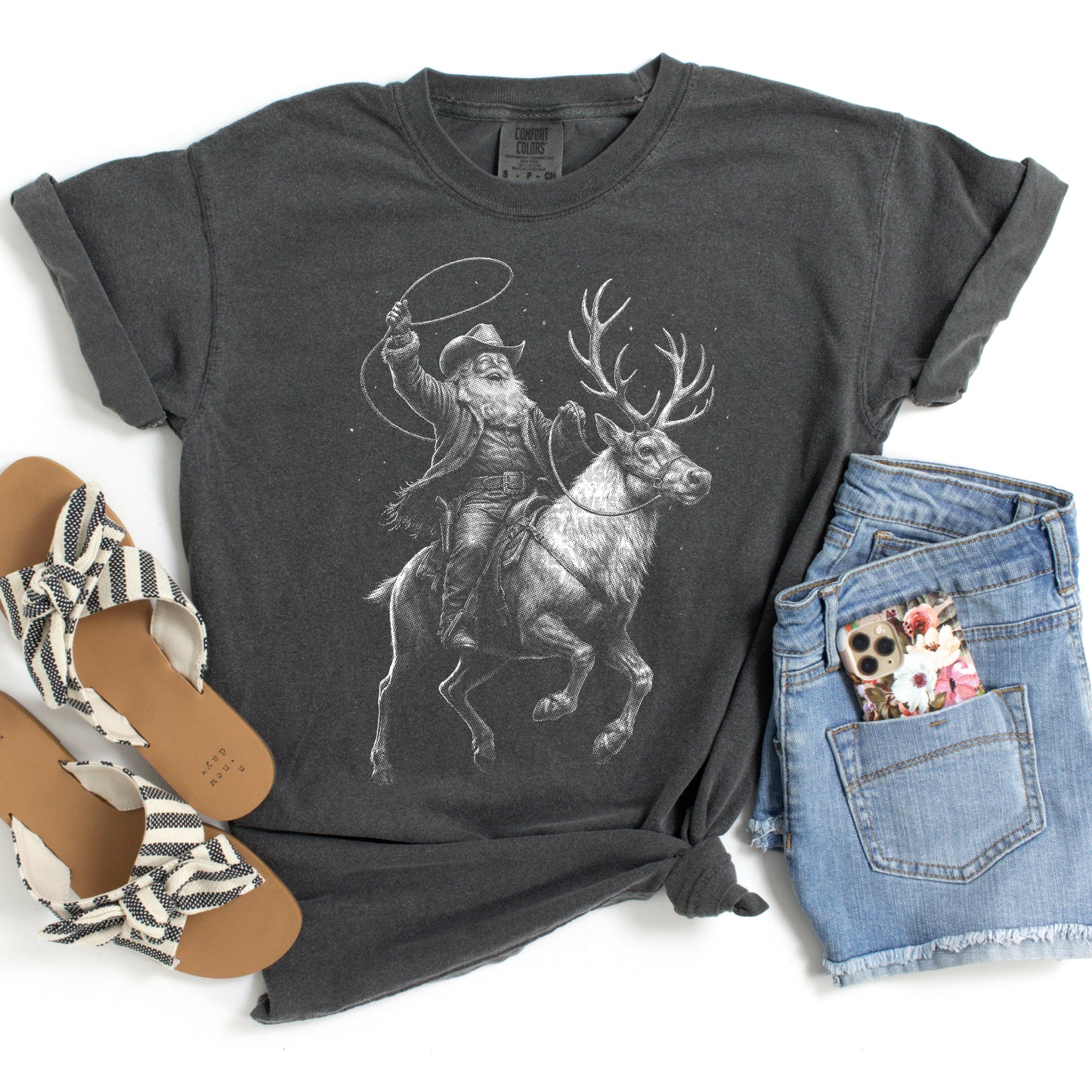 Vintage Rodeo Cowboy Santa #2930 DTF Transfer