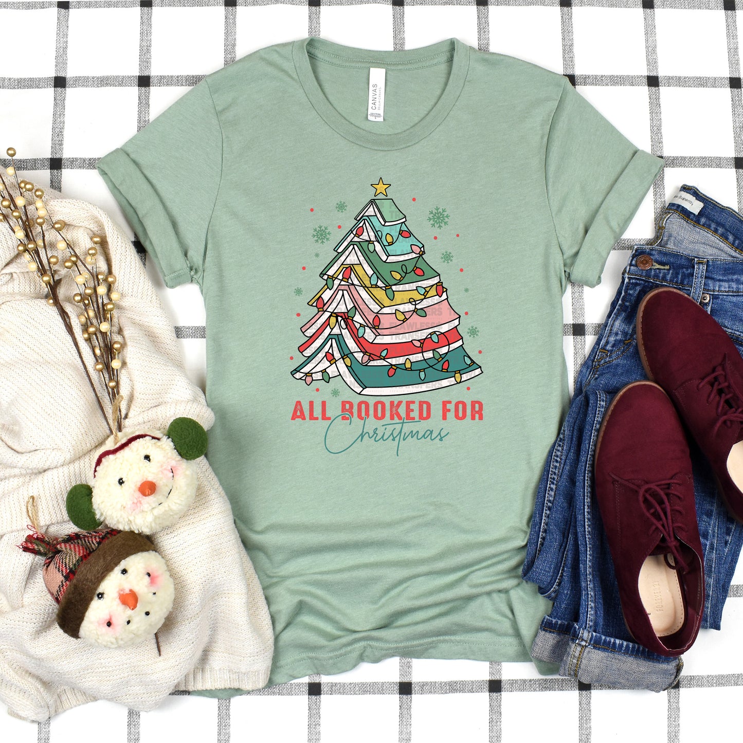 All Booked For Christmas DTF Transfer