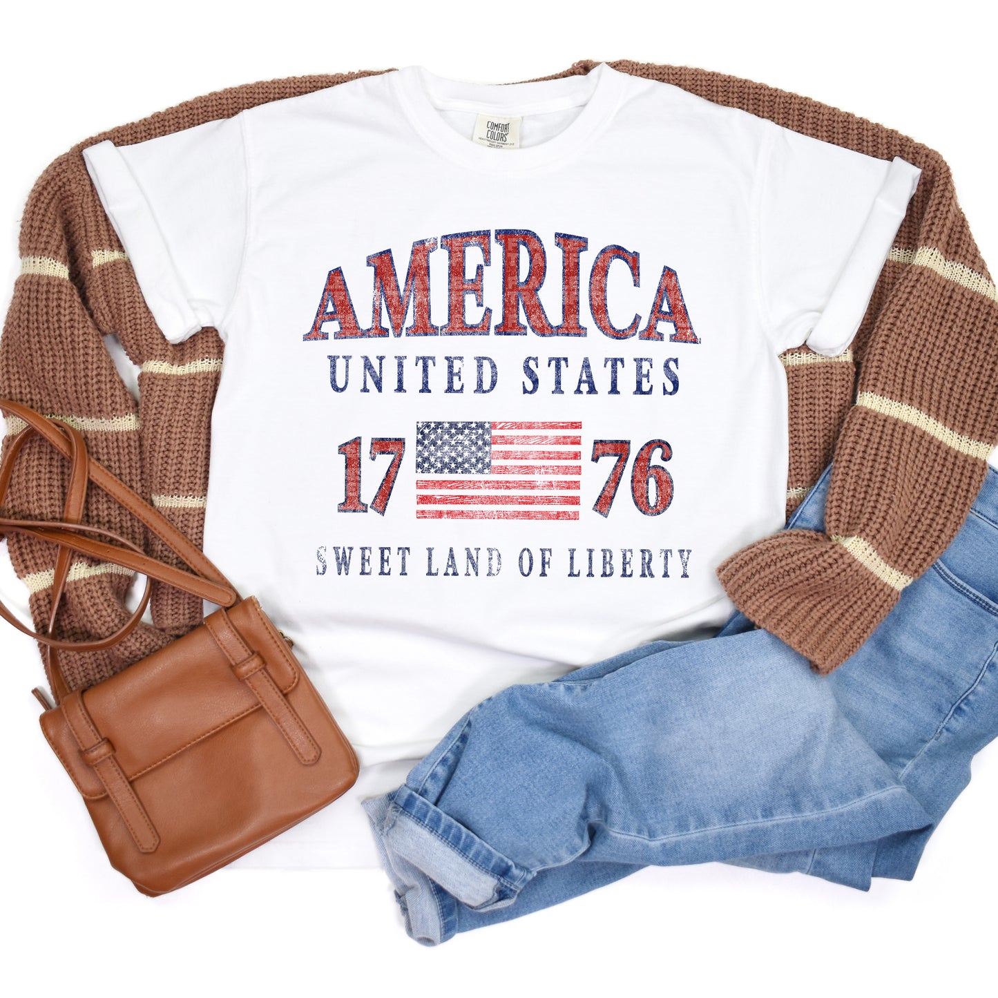America United States 1776 Sweet Land Of Liberty #2154 DTF Transfer