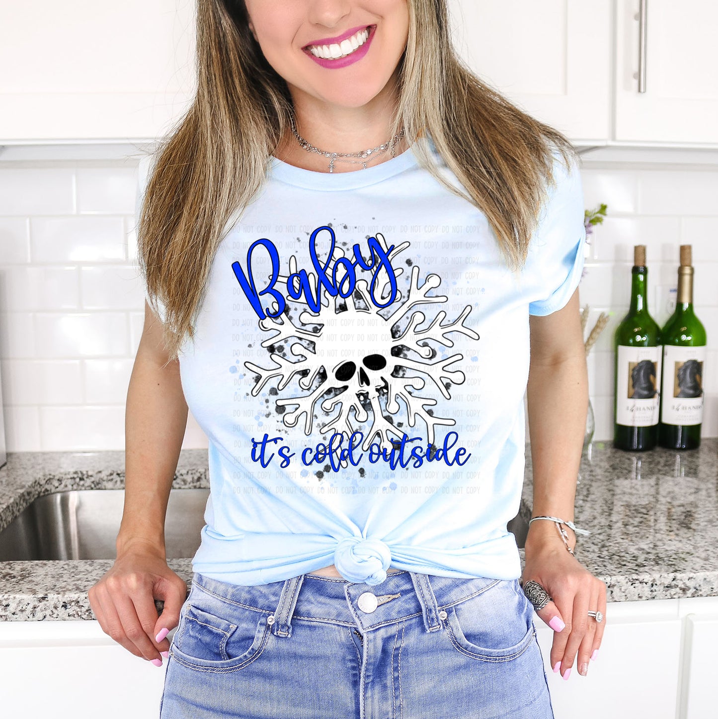 Baby Its Cold Outside Skeleton DTF Transfer