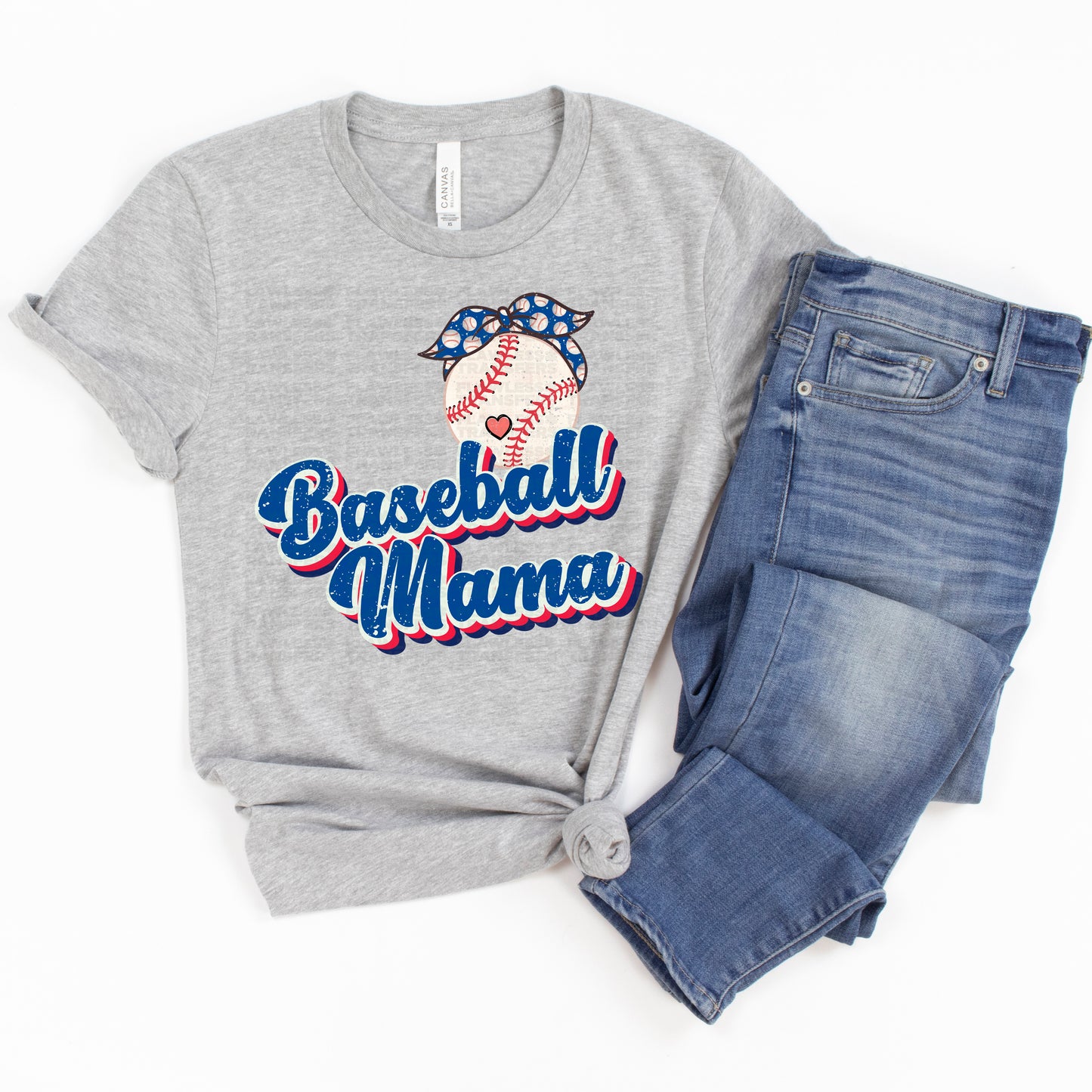 Baseball Mama - Retro Red And White DTF Transfer