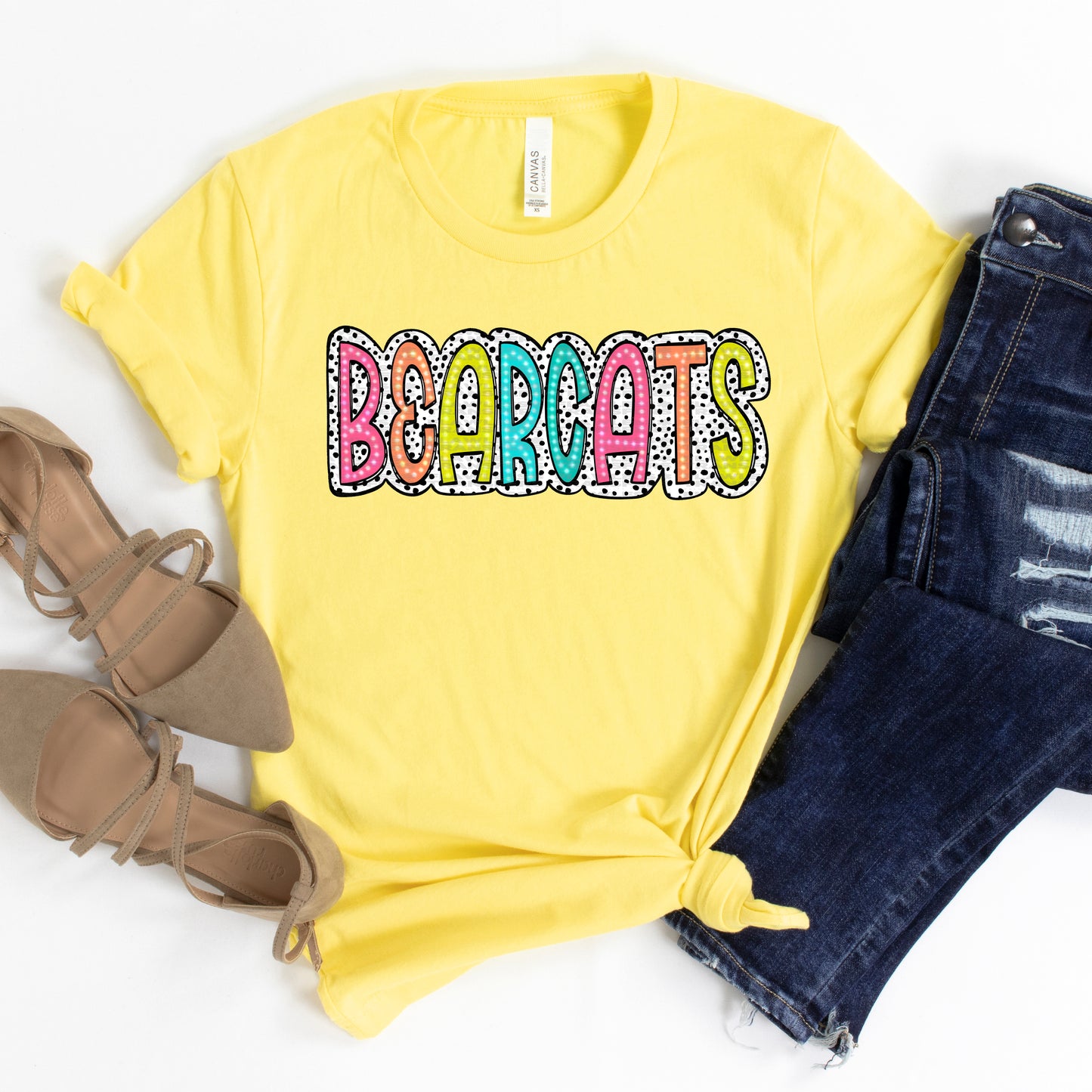 Bearcats Bright Doodle Dalmatian Dots #2009 DTF Transfer