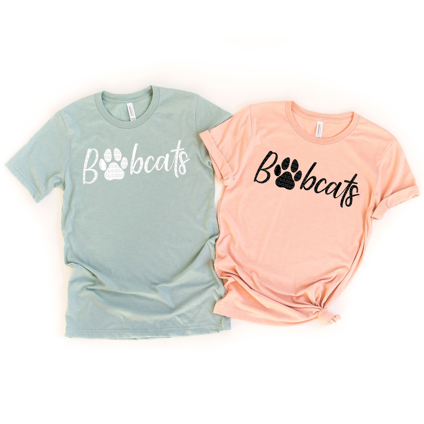 Bobcats Script With Paw Print DTF Transfer