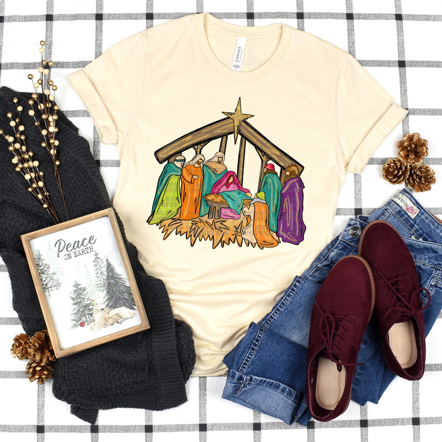 Bight Nativity DTF Transfer