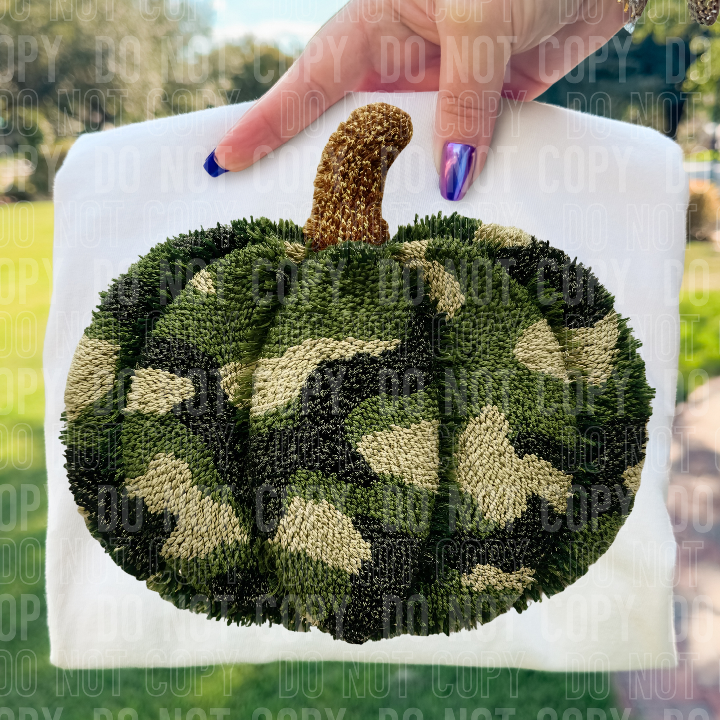 Camo Pumpkin Faux Yarn #2733 DTF Transfer