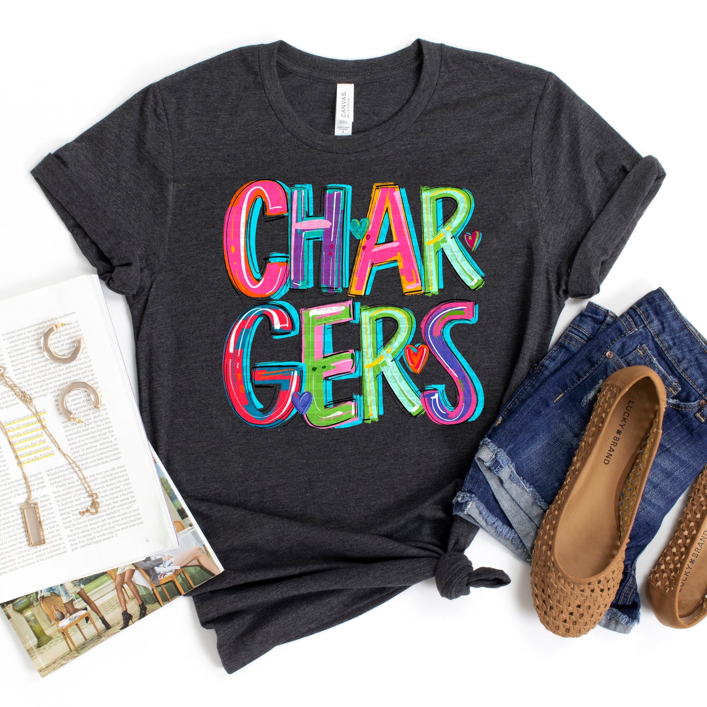 Chargers Cheery Words DTF Transfer