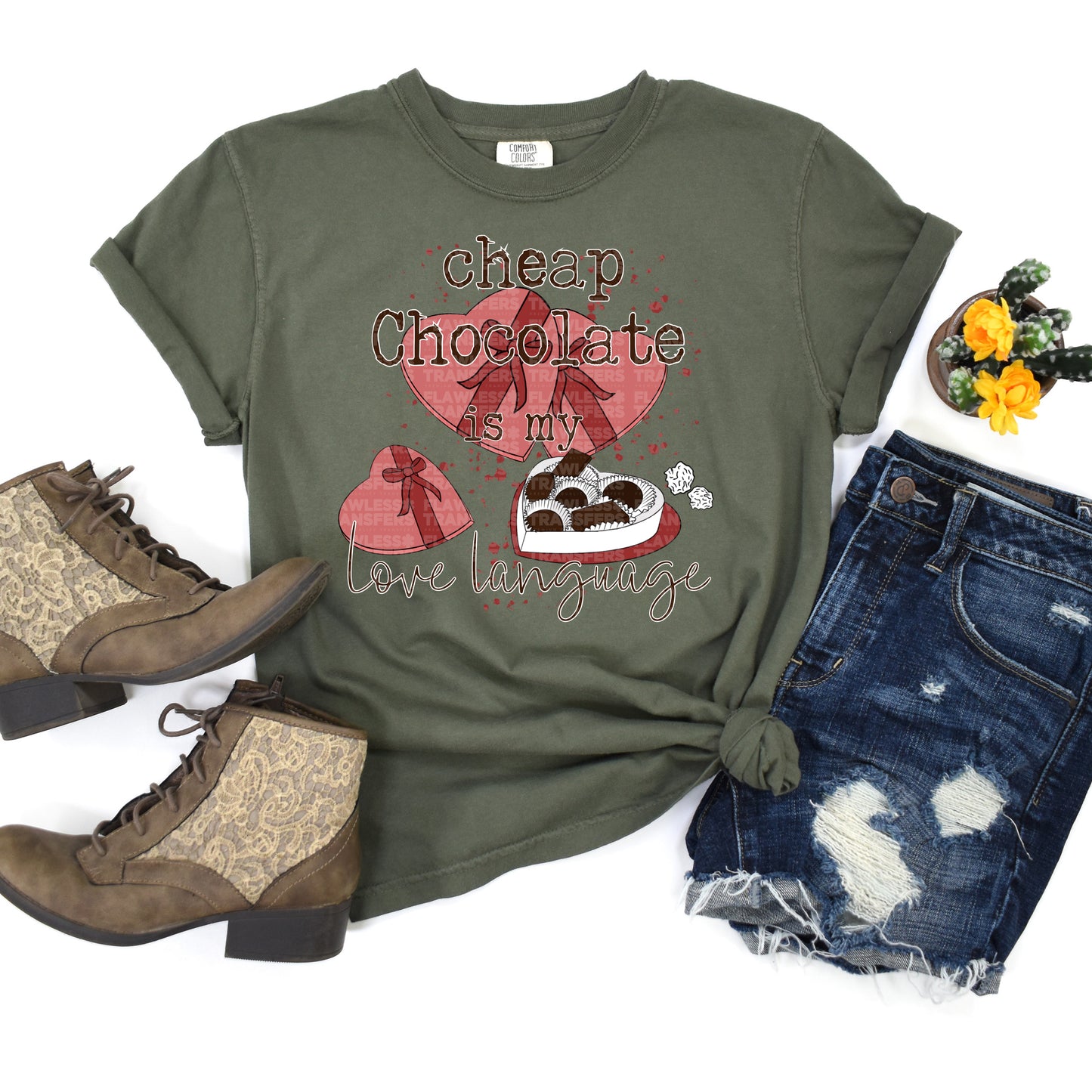 Cheap Chocolate Is My Love Language DTF Transfer