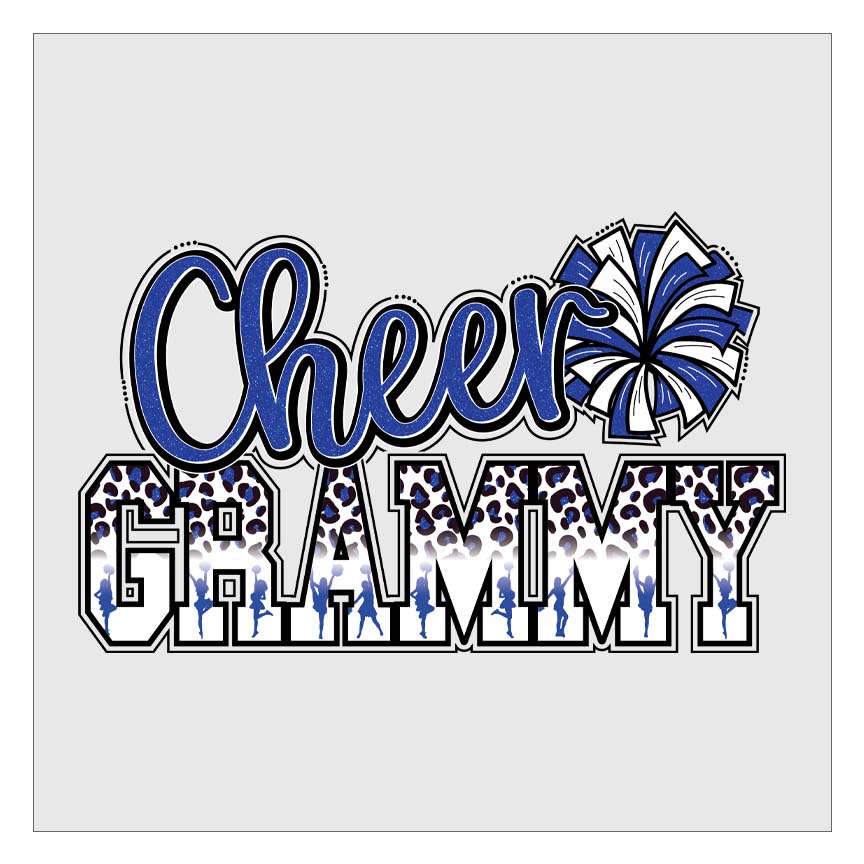 Cheer Grammy - Blue and White DTF Transfer