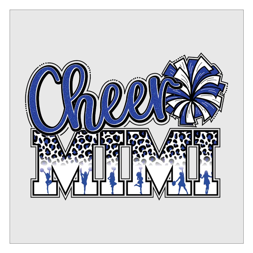Cheer Mimi - Blue and White DTF Transfer