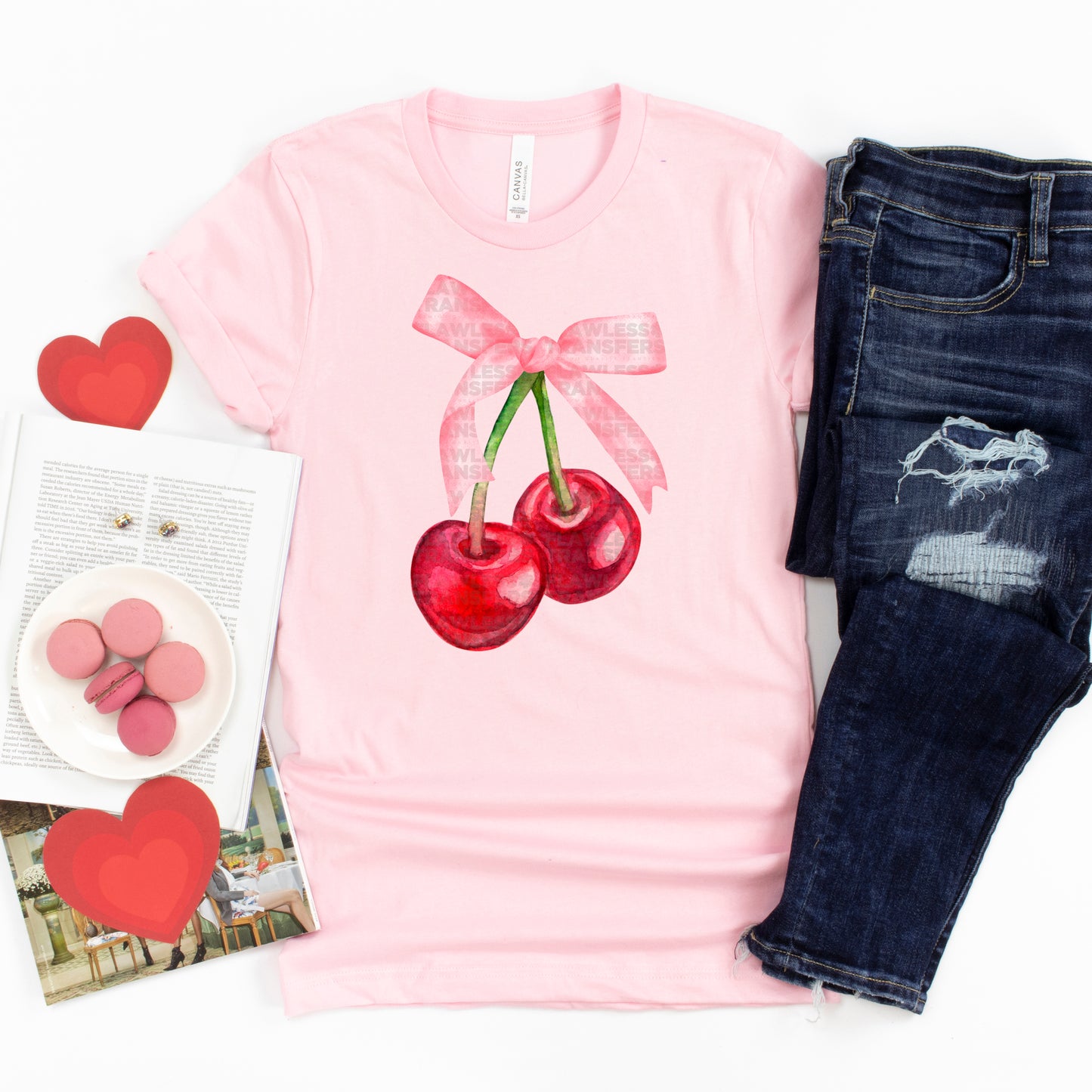 Cherry And Bow Coquette DTF Transfer