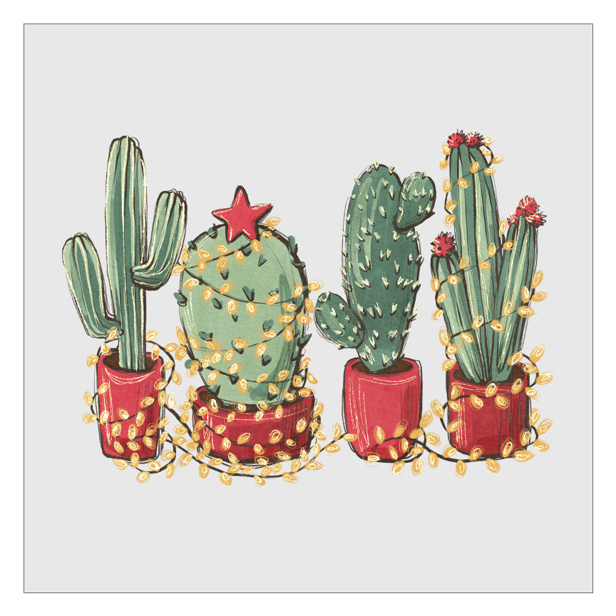 Christmas Cactus DTF Transfer