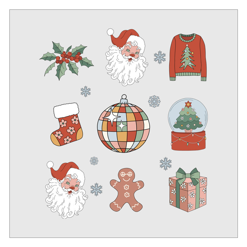 Christmas Collage DTF Transfer