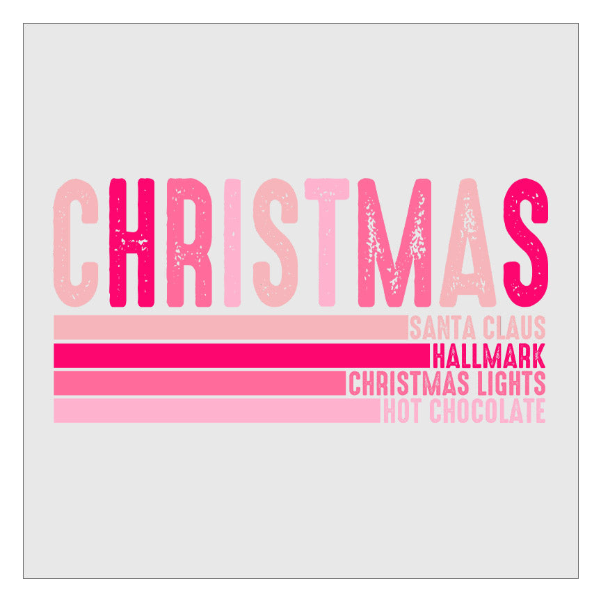 Christmas Favorites - Pink DTF Transfer