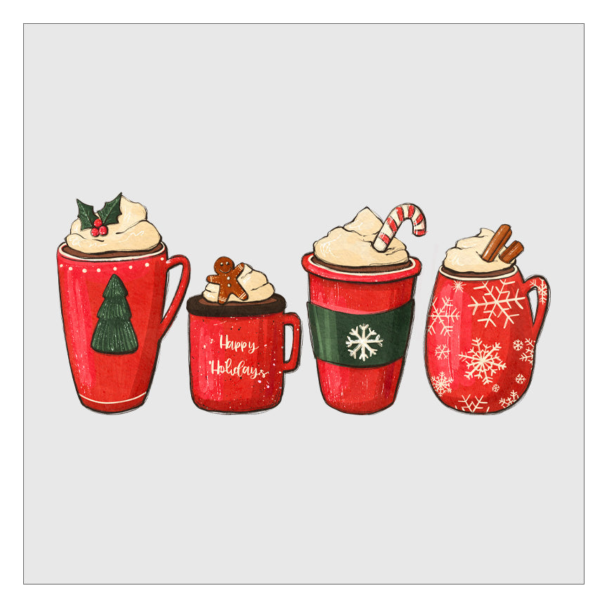 Christmas Hot Chocolate - Red DTF Transfer
