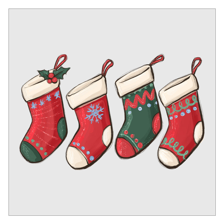 Christmas Stockings DTF Transfer