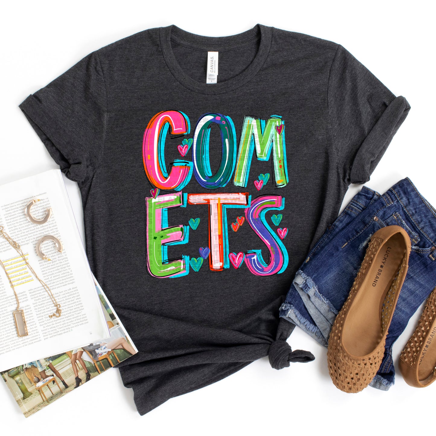 Comets Cheery Words DTF Transfer