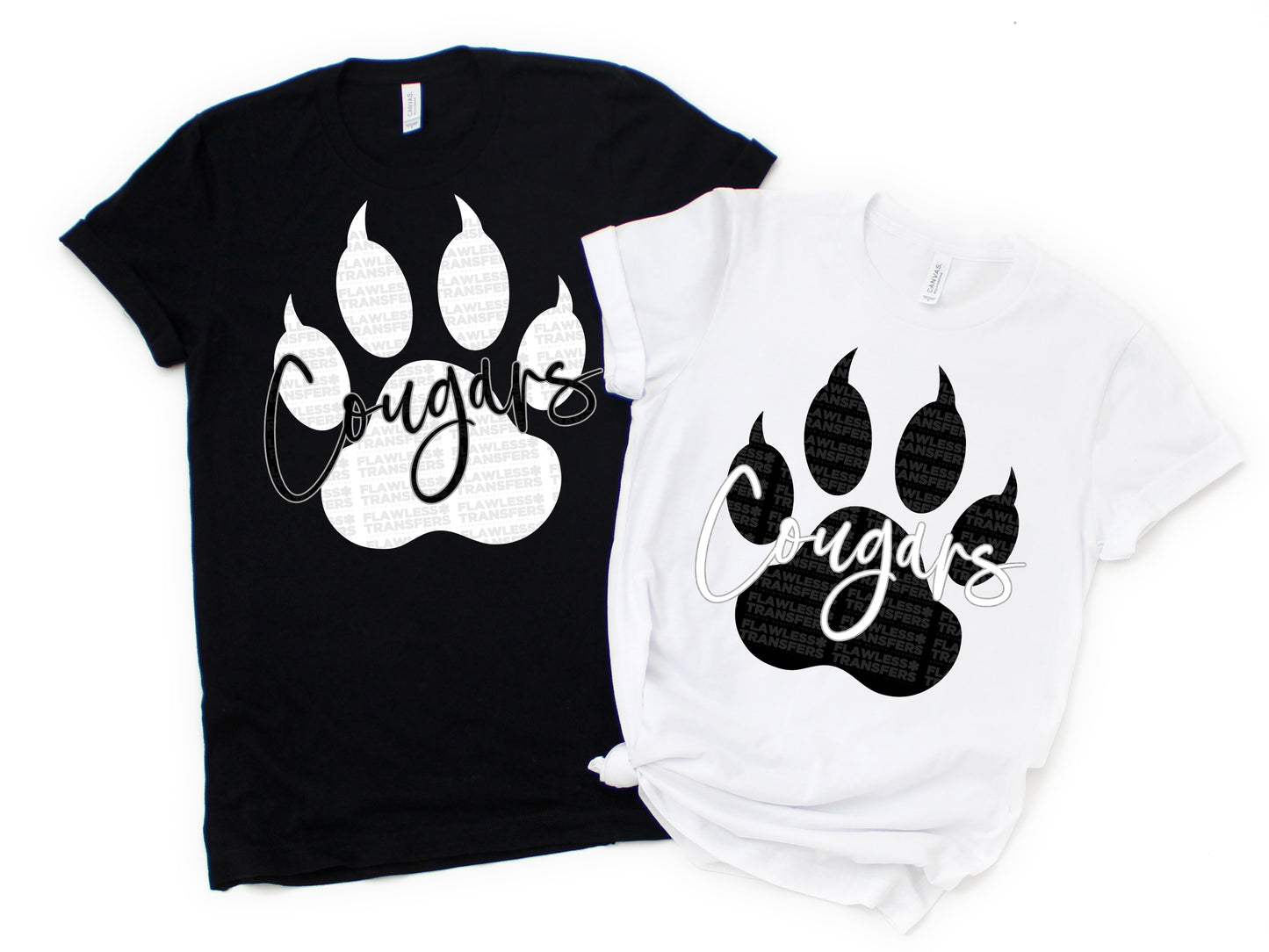 Cougars Paw Print With Claws DTF Transfer