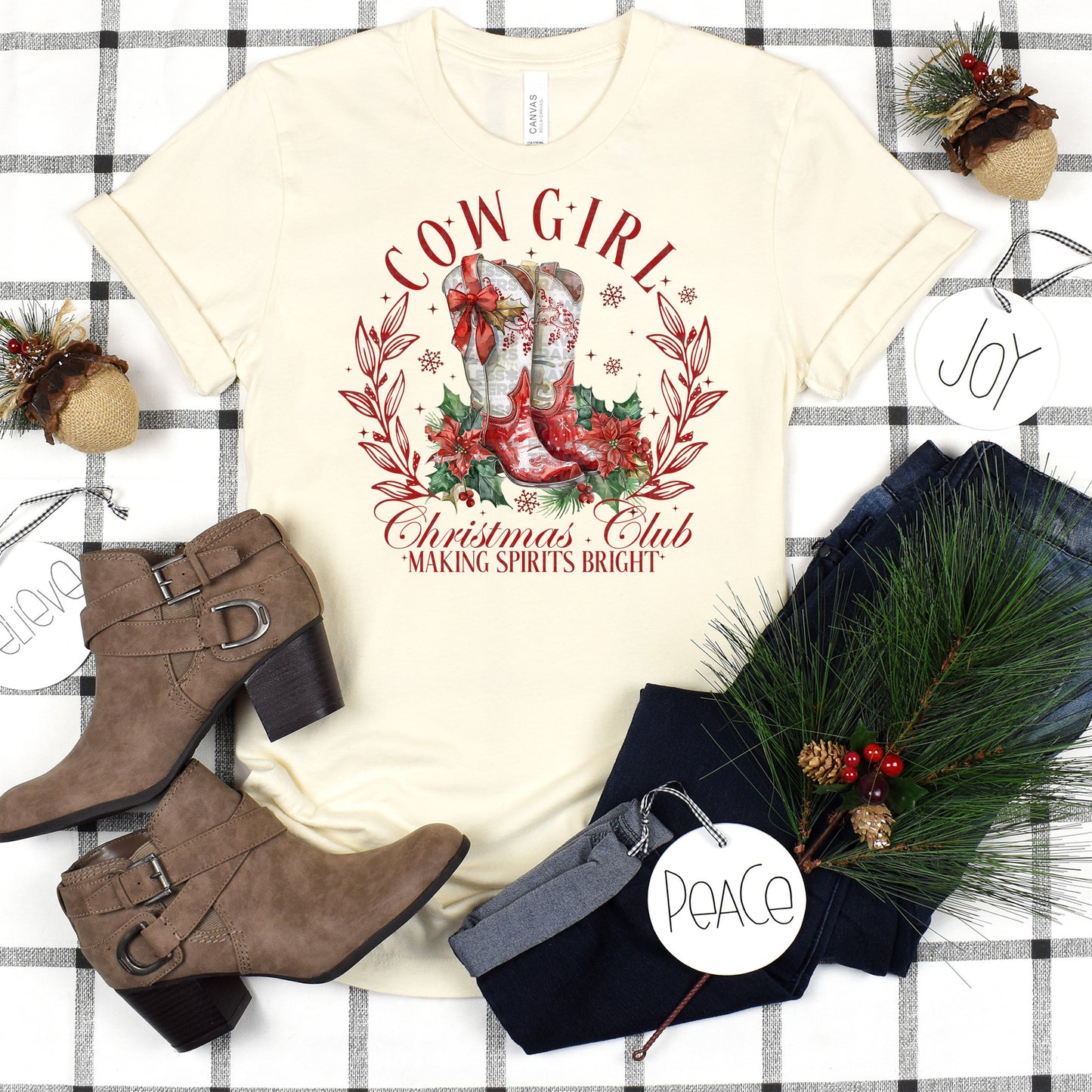 Cowgirl Christmas Club DTF Transfer