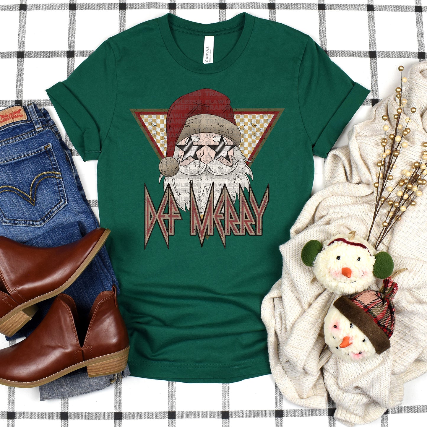 Def Merry Santa DTF Transfer