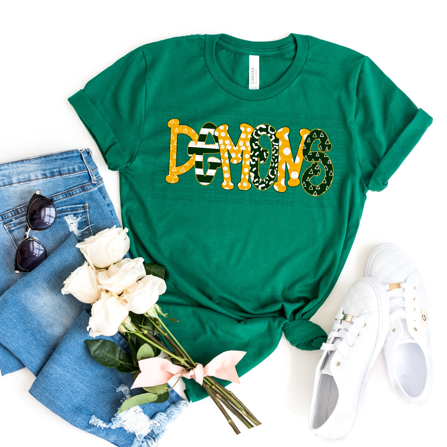 Demons Doodle Letters DTF Transfer