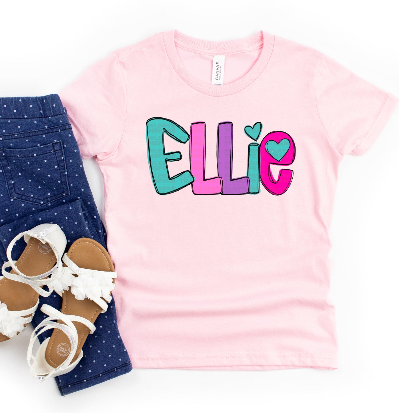 Custom Personalized Hearts Girl Alpha Pack DTF Transfer