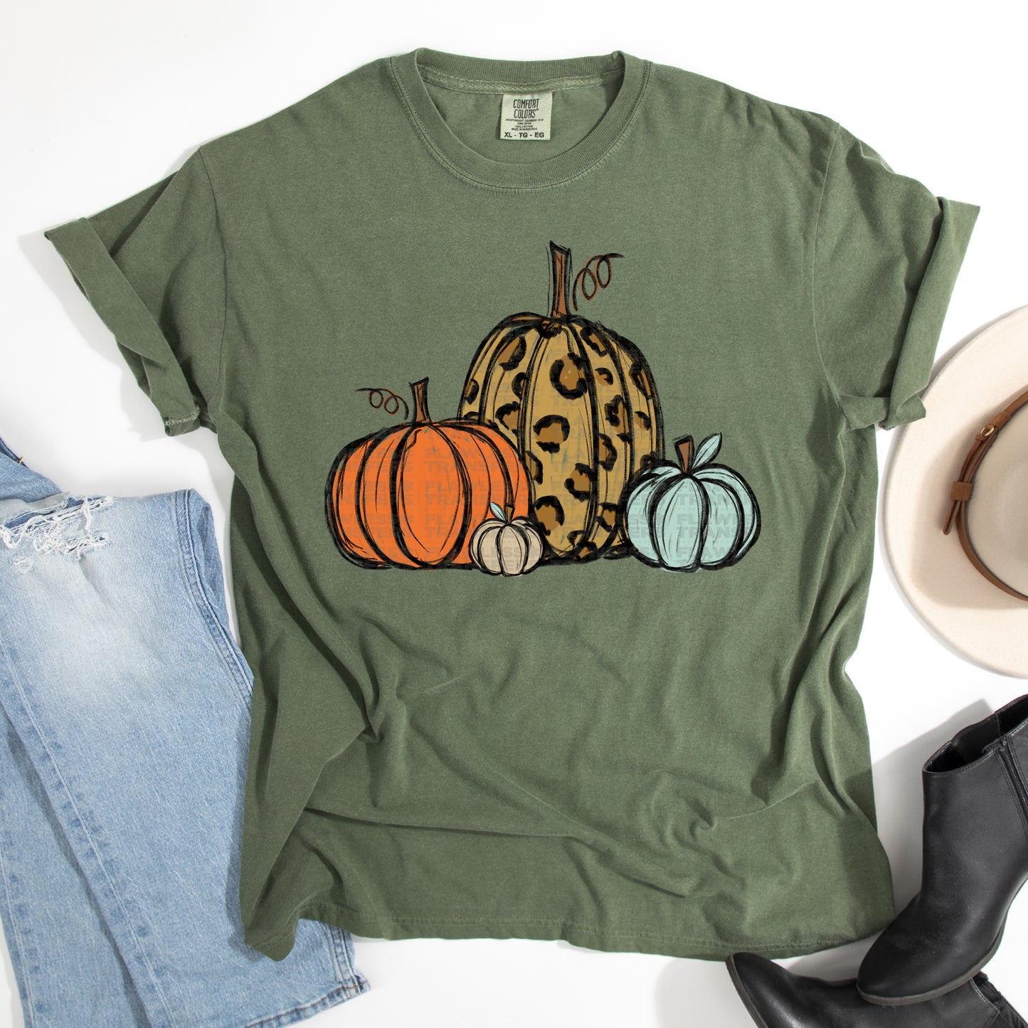 Fall Leopard Pumpkins #0016 DTF Transfer