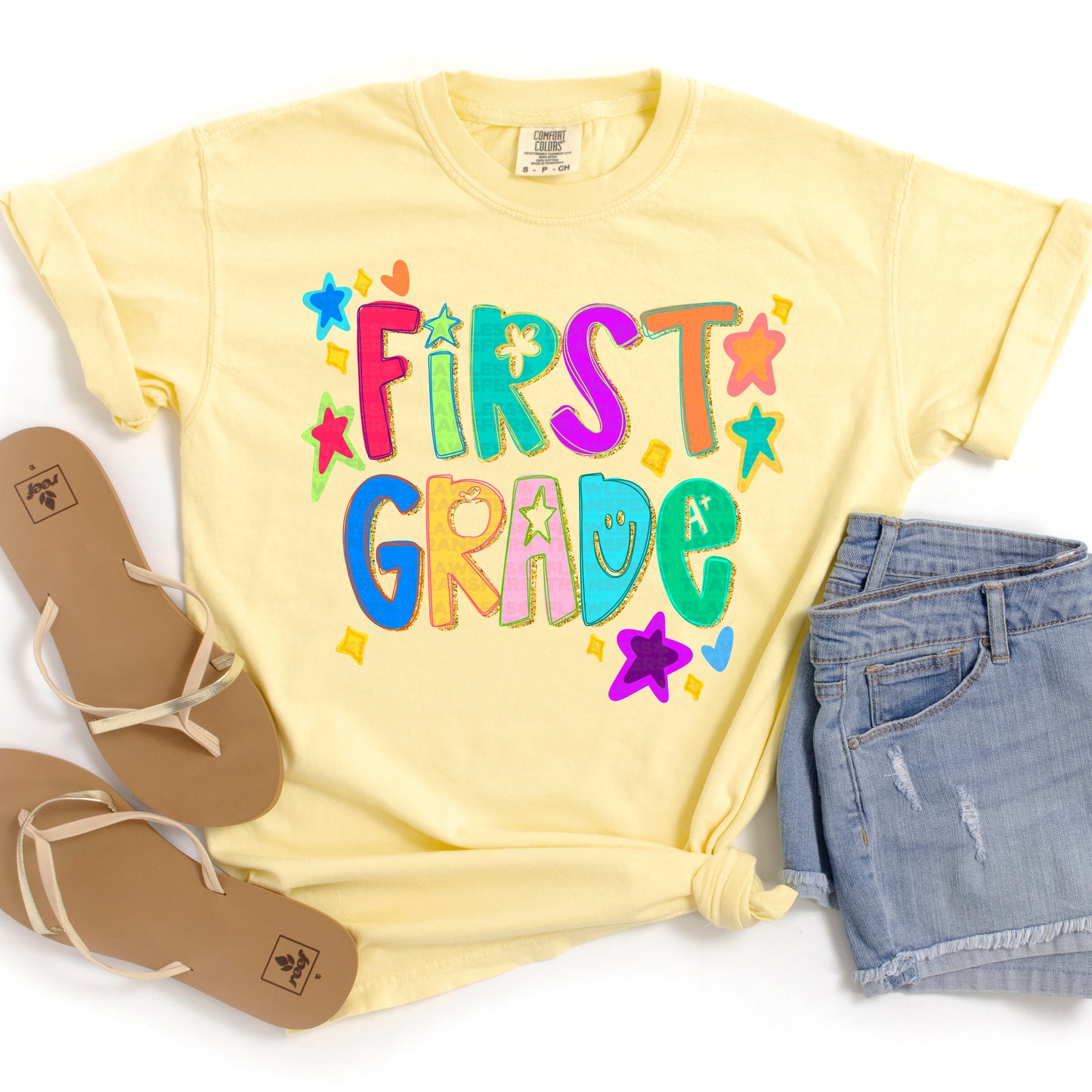 All Grades Back To School Doodles With Glitter #2252 DTF Transfer