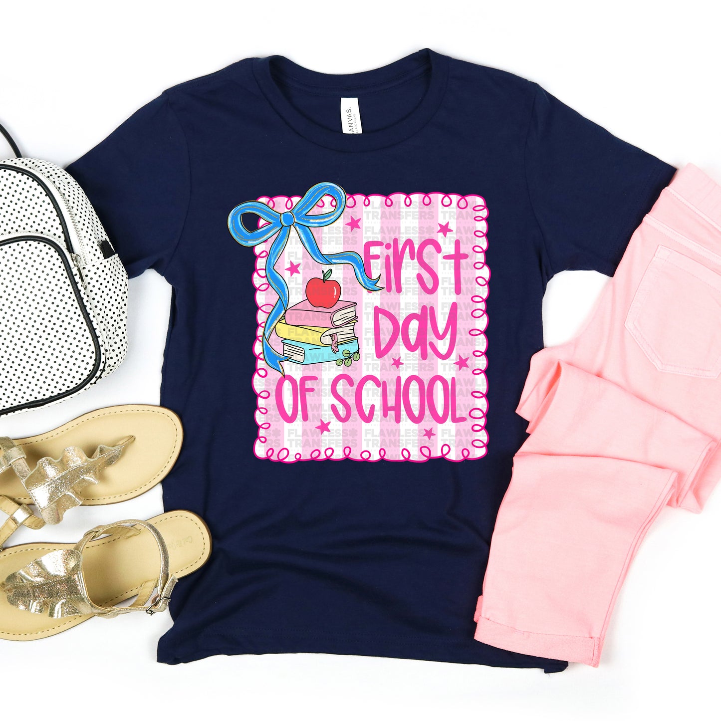 First Day Of School Preppy Coquette Bow #2207 DTF Transfer